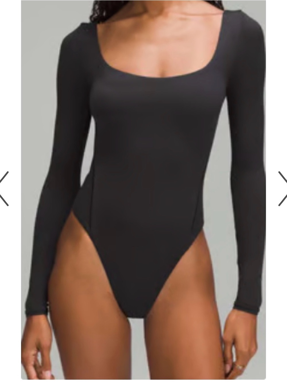 Lululemon Wundermost Square Neck Long Sleeve Thong Bodysuit